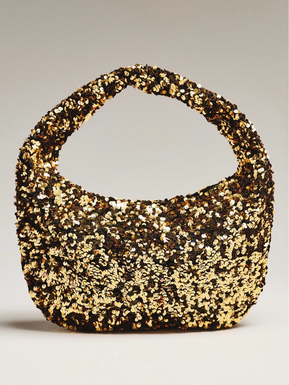Anthropologie Paillette Sequin Crescent Bag